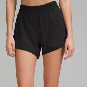 Lululemon Track That Midrise Lined Shorts Black 5" Size 0